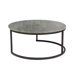 Kavos staliukas Home4you Britu, pilka sp., 80 cm x 80 cm x 35 cm