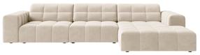 Kampinė sofa Cosmopolitan Design Chicago Bluvel 22, šviesiai smėlinė, dešininė, 167 x 294 cm x 78 cm