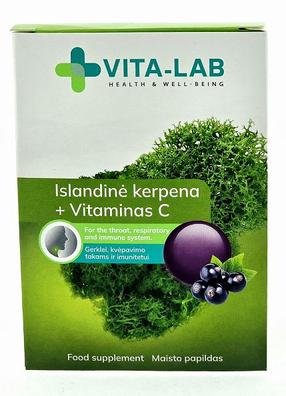 Пищевая добавка, исландский мох + витамин с Vita-Lab, 30 г, 12 шт.