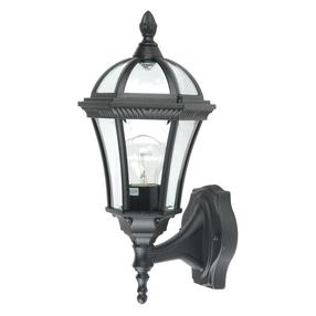 Sieninis lauko šviestuvas Elstead Lighting Ledbury 1, 60W, E27, IP44, juoda sp., 17.3 cm x 42.7 cm