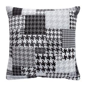 Dekoratyvinė pagalvėlė Home4you Holly, balta sp./juoda sp., 45 cm x 45 cm