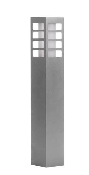 Pastatomas lauko šviestuvas Su-Ma Rado III 2, 18W, E27, IP54, sidabro sp., 8 cm x 50 cm