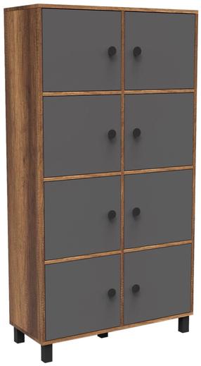 Spinta Kalune Design Multi Purpose MN06 - BA, antracito sp./medžio sp., 40 cm x 96 cm x 179.4 cm