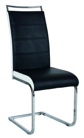 Valgomojo kėdė H441, balta/juoda, 41 cm x 42 cm x 102 cm