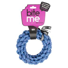 Žaislas šuniui, virvinis Europet Bernina Bite Me, Ø 18 cm, mėlyna sp.