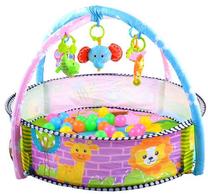 Žaidimų maniežas su kamuoliukais Activity Gym And Ball Pit HRZA3503, 89 cm x 89 cm, įvairių spalvų