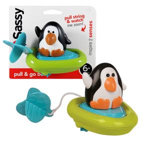 Vannas rotaļlieta Sassy Pull And Go Boats, (krāsa/dizains tiek izvēlēts nejauši)