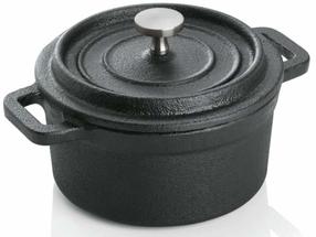 Ketaus puodas Was Cocotte, Ø10 cm, 0.3 l, juoda sp.
