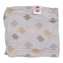Pledas Lodger Dreamer Xandu Muslin, pilka sp., 120 cm x 120 cm