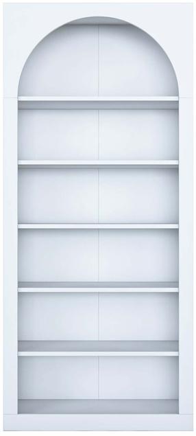 Knygų lentyna Kalune Design HC116 - 3142, balta sp., 180 cm x 80 cm x 31.5 cm
