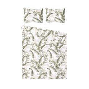 Комплект постельного белья Domoletti Percale Palm Poetry, зеленый цв., 50 x 70 cm, 200 x 220 cm, 3 дет.