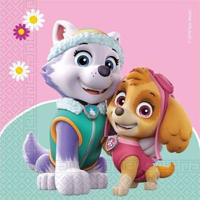 Popierinės servetėlės Procos Paw Patrol Skye, 33 cm x 33 cm, įvairių spalvų, 20 vnt.