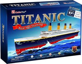 3D dėlionė Cubicfun Titanic T4011H, 80 cm x 20 cm, 113 vnt., įvairių spalvų