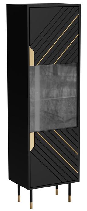 Vitrina Cama Meble Mountain, juoda sp., 40 cm x 54 cm x 180 cm