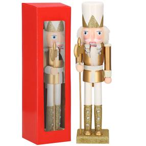 Kalėdinė dekoracija, "Spragtukas" Springos Nutcracker CA0915, 38 cm, aukso sp.
