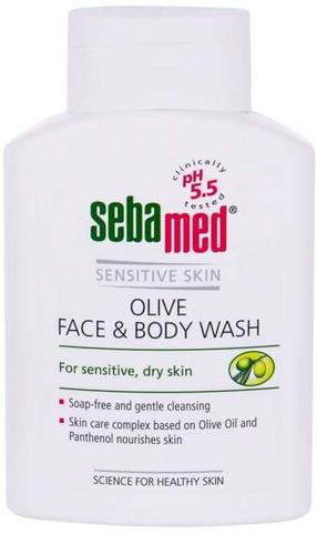 Sejas tīrīšanas līdzeklis Sebamed Sensitive Olive Face & Body Wash, 200 ml