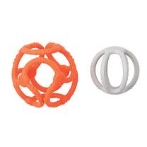 Kramtukas Nattou Silicone Balls, oranžinė sp./rožinė sp., 2 vnt.