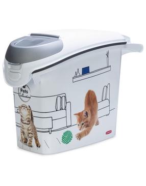 Lemmikloomatoidu säilituskast Curver Cat, 10 l, 30 cm x 19 cm x 35 cm, valge v.