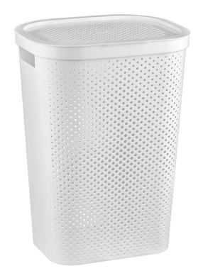 Skalbinių dėžė Curver Infinity Dots, 60 l, balta, 44 cm x 35 cm