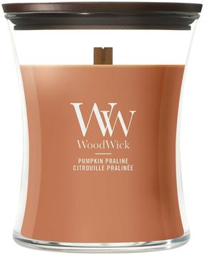 Свеча, ароматическая WoodWick Pumpkin Praline, 50 - 65 час, 275 г, коричневый цв.