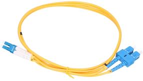 Tīkla kabelis Extralink G652D SM Duplex 3mm Patchcord SC/UPC, LC/UPC, 1 m, dzeltena krās.