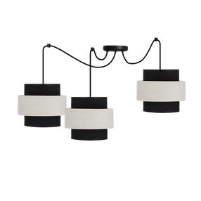 Lampa griesti Candellux Lighting Benta P, E27, 3 x 40 W, melna krās./krēmkrāsa krās. / melna krās.