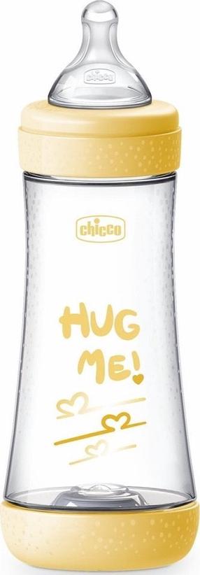 Bērnu pudelīte Chicco, 300 ml, 4 mēn., dzeltena krās.