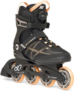 Rulluisud K2 Alexis 80 BOA, must v./oranž v., 38