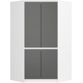 Spinta Akord Furniture Factory S100, balta sp./pilka sp., 50 cm x 100 cm x 180 cm