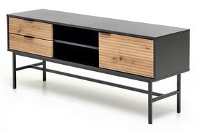 TV galds Murano, ozola krās./melns krās., 150 cm x 40 cm x 61 cm