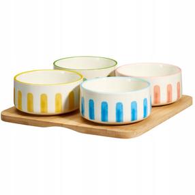 Serviravimo rinkinys Secret de Gourmet Fika, 230 ml, 21 cm x 21 cm x 6 cm, įvairių spalvų, keramika/bambukas