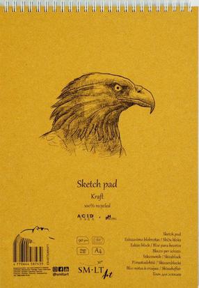 Zīmēšanas papīrs Smiltainis Sketch Pad, A4, 90 g/m², balta krās., 29.7 cm x 21 cm, 60 lapu gab.
