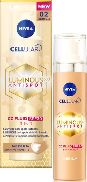 CC krēms Nivea Luminous 630, SPF 30, vidutinis, 2, 40 ml