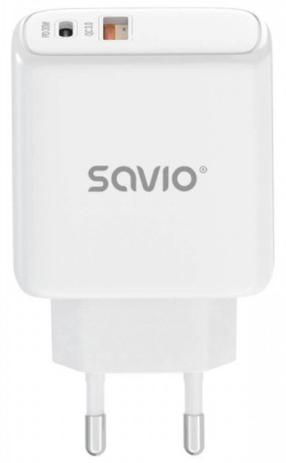Зарядное устройство для телефона Elmak LA-06, USB Type C/USB Type A, белый цв., 30 Вт
