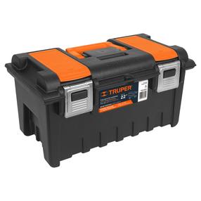 Ящик для инструментов Truper CHA-22S, 56 см x 32 см x 28 см, черный цв./oранжевый цв.