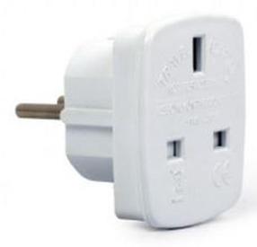 Adapteris Gembird UK Socket to Schuko Schuko, UK, balta sp.
