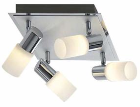 Светильник потолочный Trio Clapton 821430405, LED, 3000 °К, 4 x 4.3 Вт, белый цв./хромовый цв. / хромовый цв.