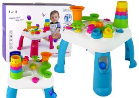 Vaikų žaidimo stalas, formelių rūšiuoklė Wisdom Learning Table, mėlyna sp.