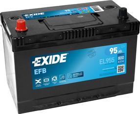 Akumuliatorius Exide EL955, 12 V, 95 Ah, 800 A