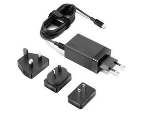 Telefona lādētājs Lenovo, USB Type C/AC, melna krās.