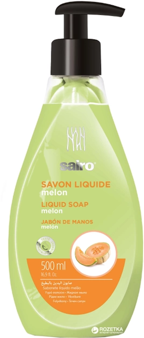 Skystas muilas su glicerinu Sairo Melon, melionas, 500 ml