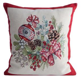 Kalėdinis dekoratyvinės pagalvėlės užvalkalas 1320, įvairių spalvų, 45 cm x 45 cm