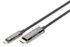 Kabelis Digitus USB-C - HDMI 4K AK-330160-200-S USB-C, HDMI, 20 m, juoda sp.