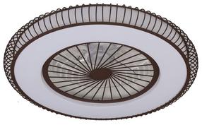 Lubinis ventiliatorius su lempa CristalRecord Mirabel LED DC, 40 W, 1 vnt., ruda sp.
