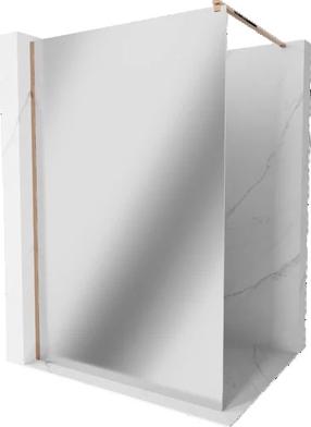 Dušo sienelė Mexen Kioto Walk-In, 90 cm x 200 cm, rausvojo aukso sp./grūdintas