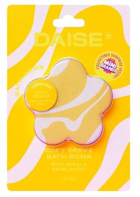 Vonios bomba Daise Soft Serve Vanilla Swirl, 85 g, geltona sp.