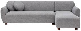 Kampinė sofa Hanah Home Eddy L3-CHL, šviesiai pilka sp., dešininė, 273 x 93 cm x 86 cm