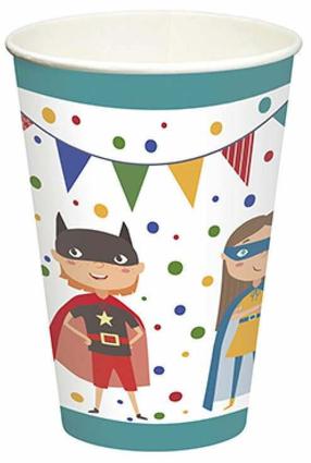 Ühekordne tass Pap Star Superhero, 200 ml, 10 tk