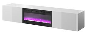 TV galds Cama Meble Slide, sudraba krās., 200 cm x 40 cm x 37 cm