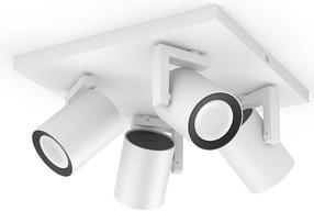 Išmanusis šviestuvas nukreipiamasis Philips Hue Argenta, GU10, 2000 - 6500 °K, 4 x 5.7 W, balta sp. / balta sp.